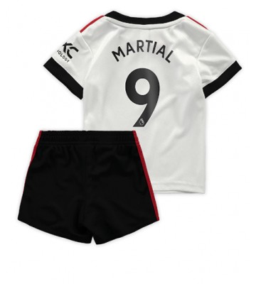 Manchester United Anthony Martial #9 Bortedraktsett Barn 2022-23 Kortermet (+ Korte bukser)